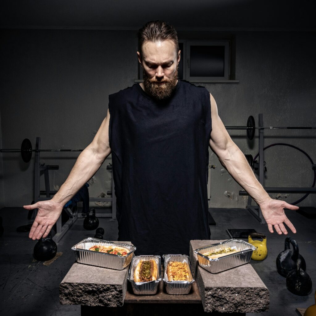 photo of a beginner with meal after intermittent fasting