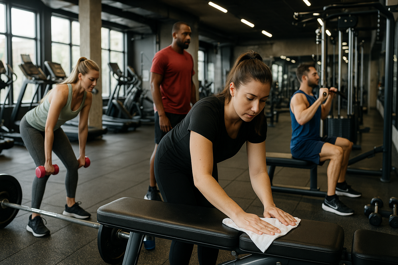 image shows basic gym etiquette rules